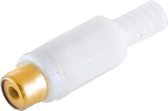Connecteur audio / vidéo S-Impuls Tulip (V) - plaqué or - plastique / blanc