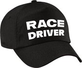 Race driver / auto coureur verkleed pet zwart voor jongens en meisjes - Racing team baseball cap - carnaval / kostuum