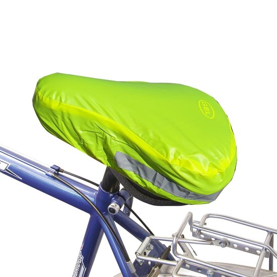fietszadelhoes - zadelhoes - zadelhoes in geel met veiligheidslichtstrips - reflecterende strepen - Fiets - Zadelhoesje - Zadelhoes - Reflector zadel ZadelHoes Universeel - Merkloos