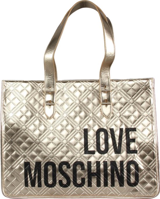 Ontaarden kleuring anders Love Moschino Logo Dames Tas - Goud - | bol.com