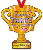 Paper Dreams Trofee Liefste Tante Van De Wereld! 33 Cm Karton Goud