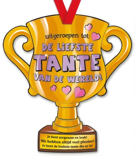 Nauw Dor Reageer Paper Dreams Trofee Liefste Tante Van De Wereld! 33 Cm Karton Goud | bol.com