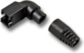 Netwerkplug huls voor RJ45 connectoren - haaks naar boven/beneden - 1 stuk / zwart