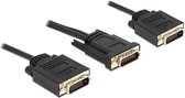 DeLOCK 83496 video kabel adapter 2 m DMS 2 x DVI Zwart