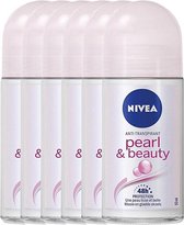 Nivea - Deodorant Roll-On - Pearl & Beauty - 6 x 50ml - Voordeelverpakking