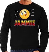 Funny emoticon sweater Jammie zwart heren XL (54)