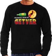 Funny emoticon sweater Helemaal naar de getver zwart heren L (52)