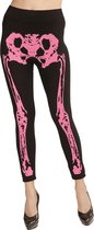 WIDMANN - Fluo roze skelet legging voor vrouwen - S/M