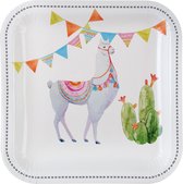 SANTEX - 10 kartonnen Peruaanse lama borden - Decoratie > Borden