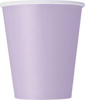 UNIQUE - 14 kartonnen lavendel kleurige bekers - Decoratie > Bekers, glazen en bidons