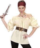 WIDMANN - Beige piraten blouse voor vrouwen - XL - Volwassenen kostuums