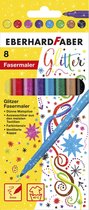 Eberhard Faber viltstiften - glitter - uitwasbaar - 8 stuks - EF-551008