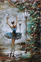 bol.com | Metalen 3d schilderij 80x120cm Ballerina