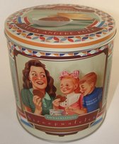 6 x Stroopwafelblik ‘Retro’ incl pakje à 10 stuks
