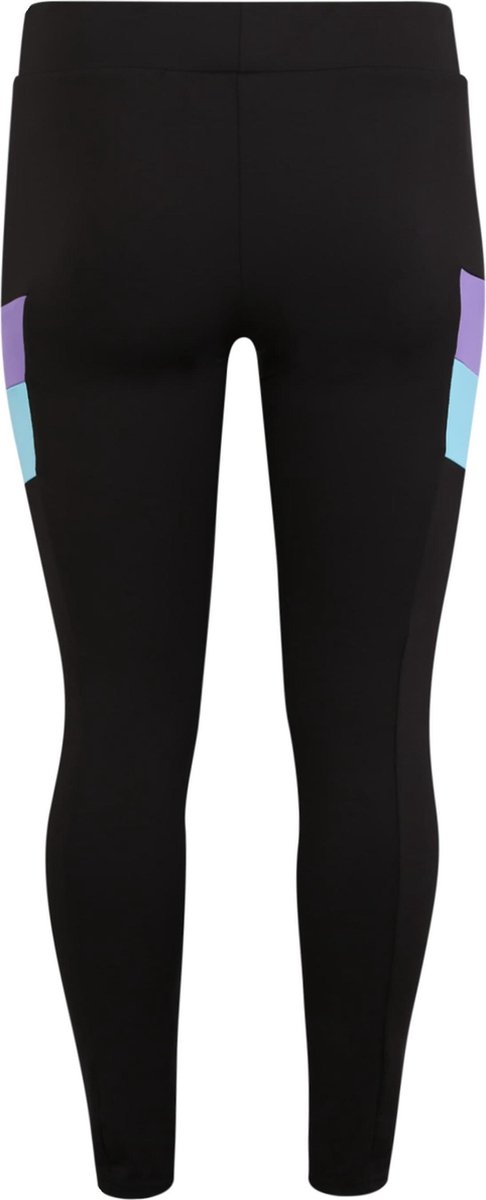 Urban Classics - Color Block Sportlegging - 5XL - Zwart/Paars van Adidas — afbeelding 4