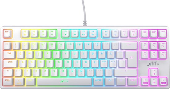 Xtrfy K4 TKL – Mechanisch Gaming toetsenbord met RGB US Layout – Wit