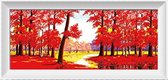 Artstudioclub®  borduurpakketten volwassenen, herfst bos 136×58cm