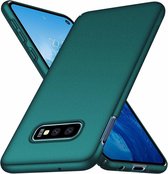 Ultra thin Samsung Galaxy S10e case - groen + glazen screen protector