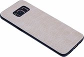 Beige Krokodil Hard Case Back Cover Hoesje Samsung Galaxy S8 Plus