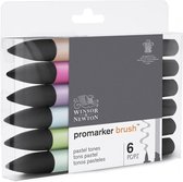 Winsor & Newton Promarker Brush ™ Lot de 6 tons pastel