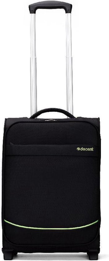 Decent Handbagage koffer / Trolley / Reiskoffer - 50 x 35 x 20 cm - SuperLight - Zwart