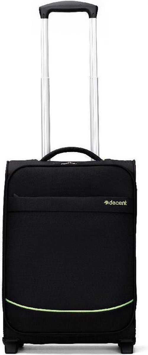 Decent Handbagage koffer / Trolley / Reiskoffer - 50 x 35 x 20 cm - SuperLight - Zwart