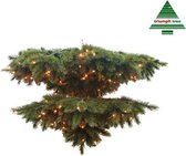Triumph Tree - Lustre en pin givré forêt givré, LED verte - d102cm