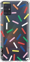 Casetastic Samsung Galaxy A51 (2020) Hoesje - Softcover Hoesje met Design - Sprinkles Print