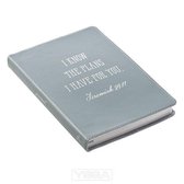 Journals Full Grain Genuine Leather I Know the Plans Blue