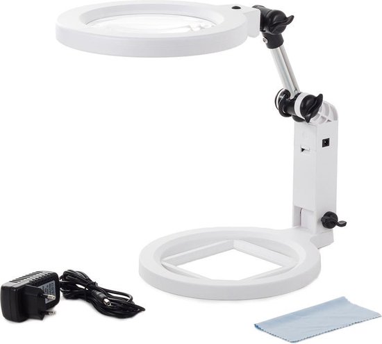 Opnemen Doordeweekse dagen Tandheelkundig Multifunctionele Staande Loeplamp - Loep Lamp Met LED Verlichting - 1,5/5x  Vergroting... | bol.com