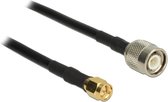 DeLOCK 89509 câble coaxial RG-58 C/U 5 m TNC SMA Noir