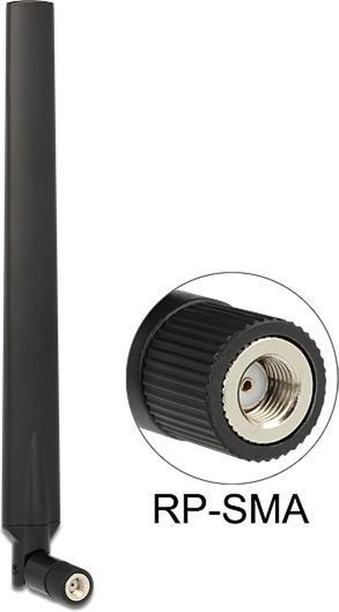 DeLOCK WLAN IEEE 802.11 ac/a/h/b/g/n Antenne met SMA-RP (m) connector - 4 - 7 dBi