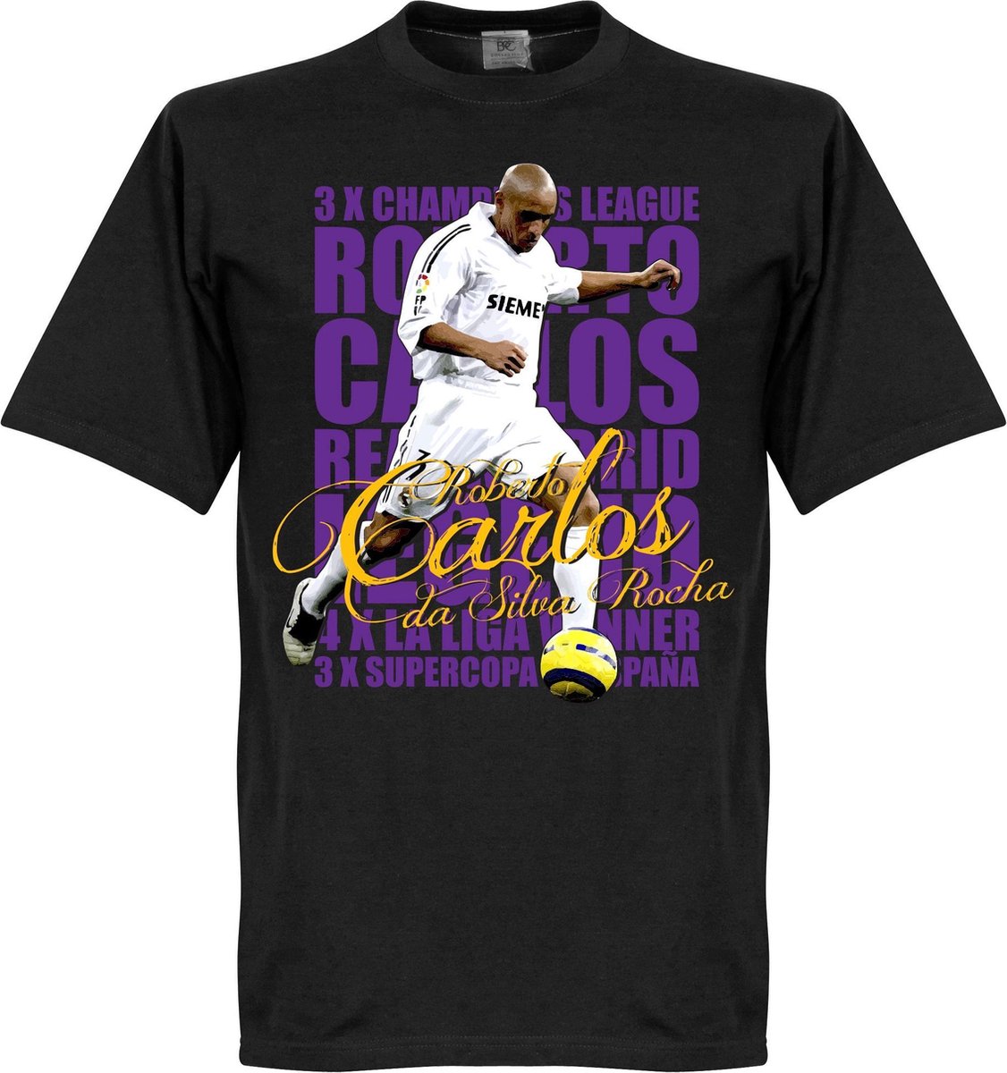 Roberto Carlos Legend T-Shirt - Zwart - 5XL