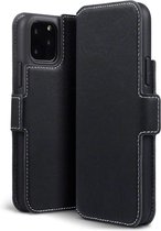 Apple iPhone 11 Pro hoesje - MobyDefend slim-fit extra dunne bookcase - Zwart - GSM Hoesje - Telefoonhoesje Geschikt Voor: Apple iPhone 11 Pro