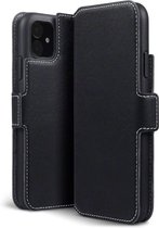 Apple iPhone 11 hoesje, MobyDefend slim-fit extra dunne bookcase, Zwart - GSM Hoesje / Telefoonhoesje Geschikt Voor: Apple iPhone 11