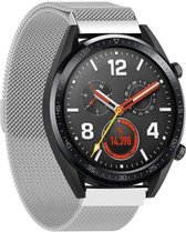 Milanese Loop Armband Geschikt Voor Huawei Watch GT 2 46MM - Milanees Horloge Bandje Polsband - Zilver Kleurig