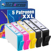 PlatinumSerie 5x inkt cartridge alternatief voor HP 364XL 364 XL