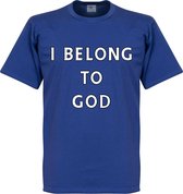 I Belong To God T-Shirt - Blauw - XL
