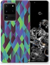 TPU Hoesje Samsung Galaxy S20 Ultra Abstract Green Blue