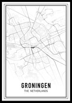 City Map Groningen A1 stadsposter