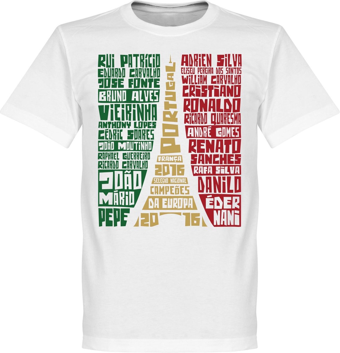 Portugal EURO 2016 Selectie T-Shirt - L