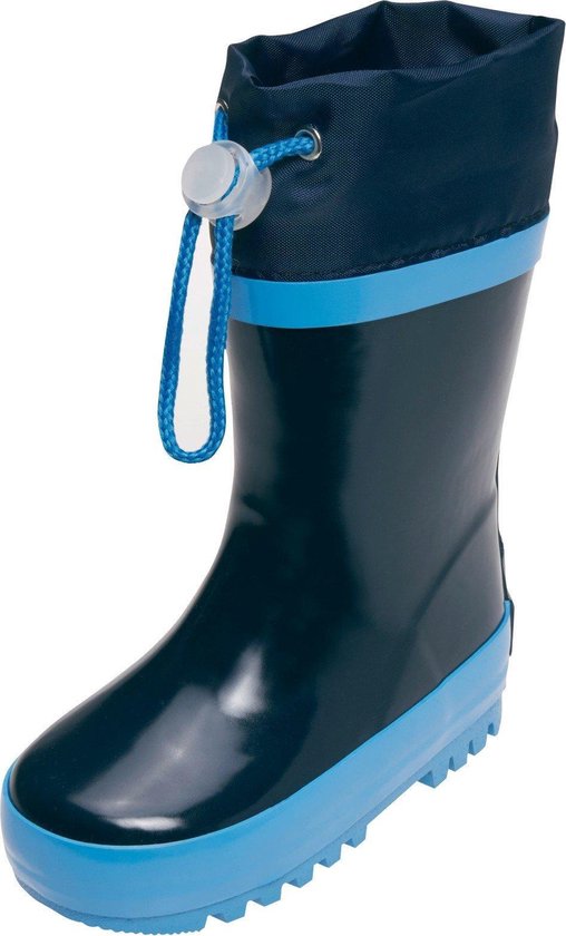 Playshoes Bottes de pluie avec cordon de serrage Enfants - Bleu foncé - Taille 30-31
