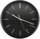 JAP Clocks AC68 - Ronde wandklok - Ø30 cm - Wand klok industrieel - Muurklok - Zwart