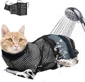 Verzorgingstas kat- Mesh Tas voor huisdieren- Waszak voor katten - Zwart