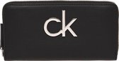 Calvin Klein - Re-lock ziparound lg - portemonnee dames - black