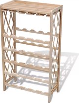 Wijnrek voor 25 flessen - Massief vurenhout - 50 x 24,7 x 87,5 cm