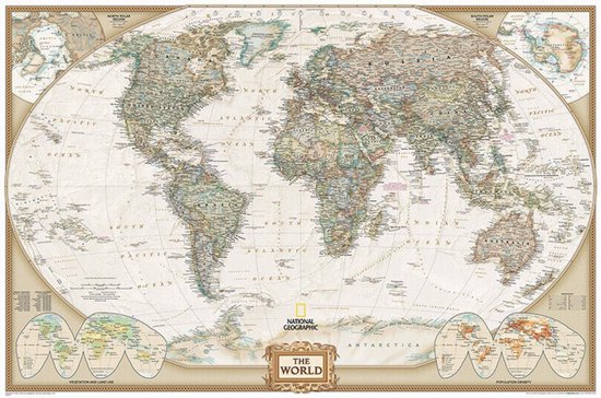 Levendig Thespian Ambitieus National Geographic - Grote Wereldkaart - Landkaart - Schoolkaart -  Schoolplaat -... | bol.com