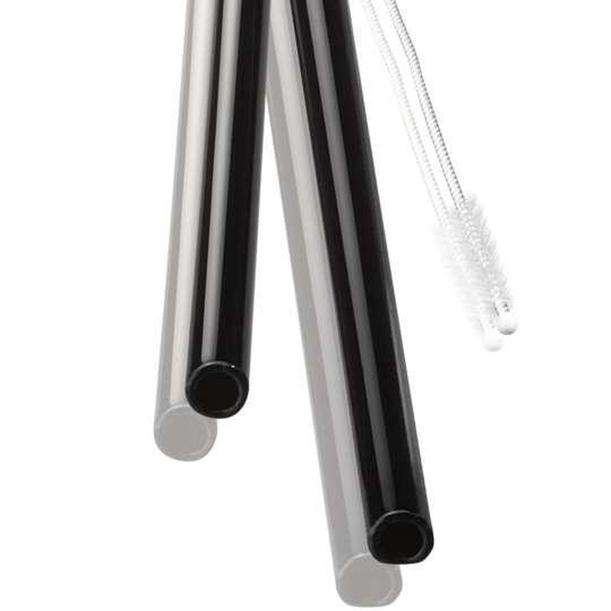 GEFU FUTURE Glazen Rietjes Zwart – 18 cm – Set van 4 – Inclusief Reinigingsborstel — cadeau in Koken & Dineren - foto 5