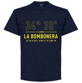 Boca Juniors La Bombonera Coördinaten T-Shirt - Navy Blauw - XXXL