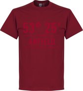 Liverpool Anfield Road Coördinaten T-Shirt - Rood - S